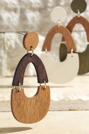 Cecile Expresso Wood Earrings