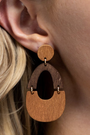 Cecile Expresso Wood Earrings