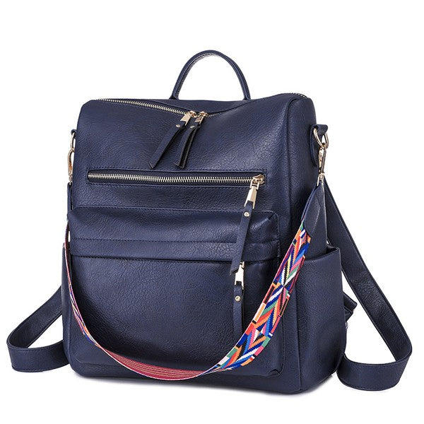 navy blue leather bags