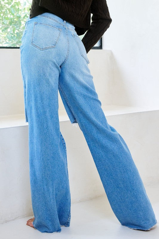 Diana High Rise Straight Leg Denim Jeans