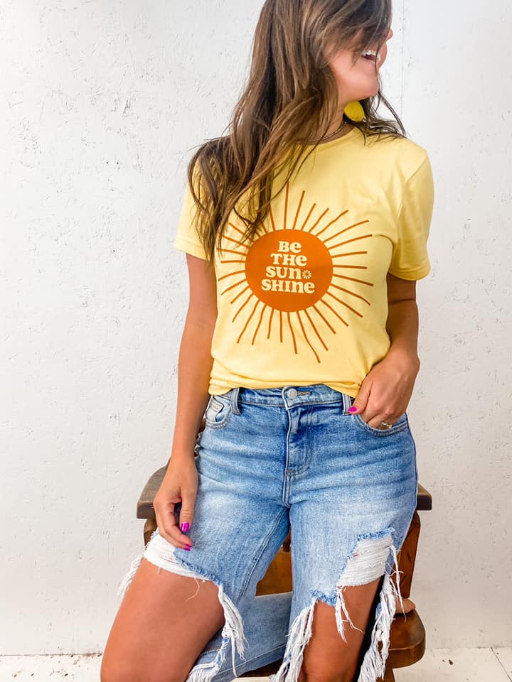 yellow graphic tees