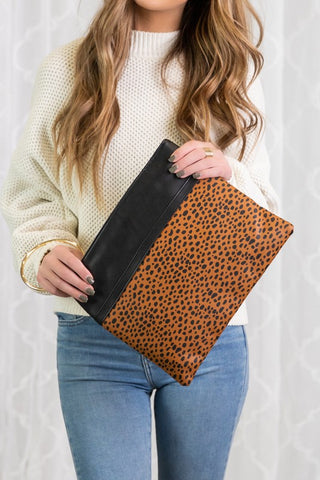 Oversized Leopard Leather Bag