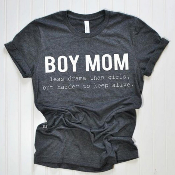 Boy Mom Less Drama Graphic Tee – Four Hanger Boutique