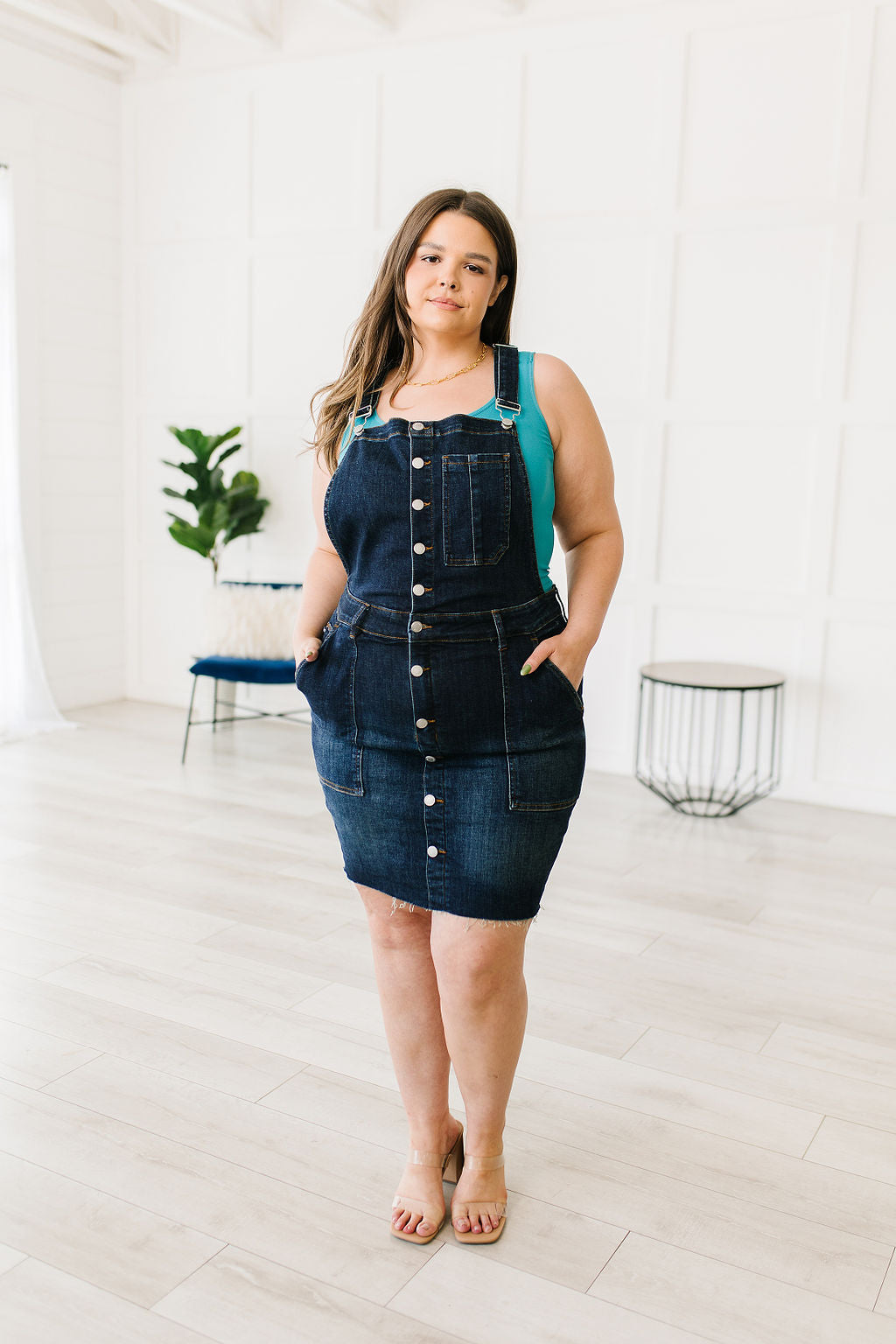 denim overall dress Agnes Denim Overall Dress 3XL