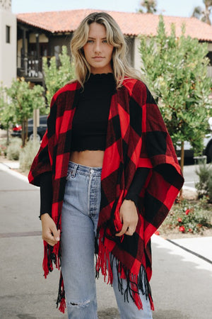 red sweater cardigan