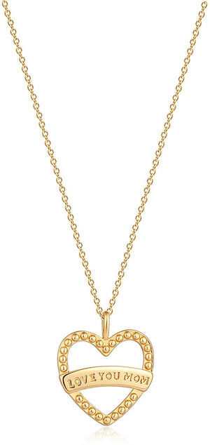 18K Gold Filled Love You Mom Necklace