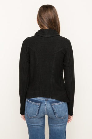 Asymmetrical Black Zipper Jacket