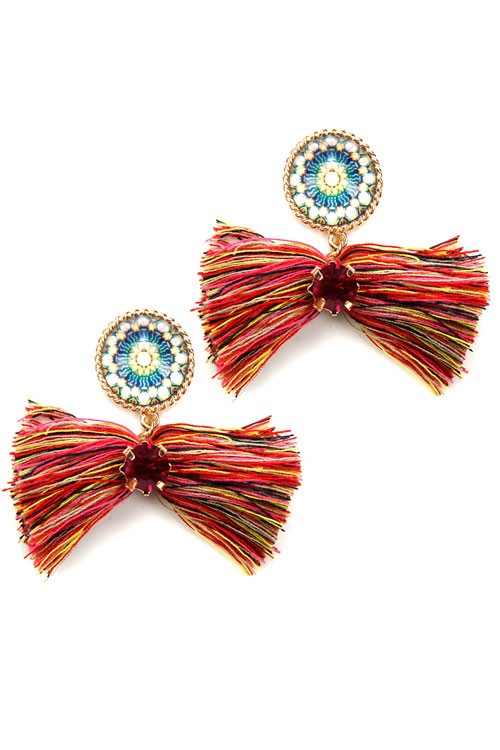 Horizontal Tassel Earring