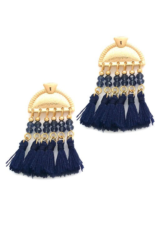 Tassel Drop Post Earrings