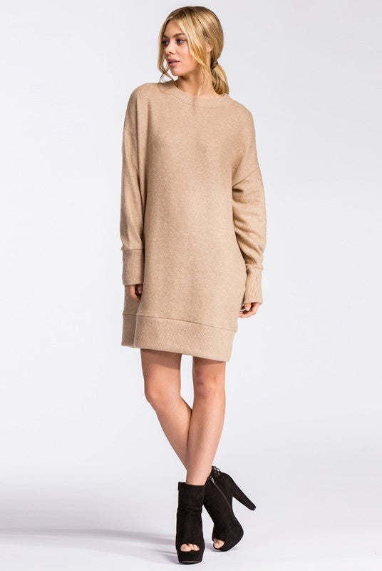 sweater dress luxury Wool Beige Turtleneck Dress, Winter Maxi Dress Women, Minimalist Sweater Dress, Warm Loose Dress, Plus Size Dress, Quiet Luxury Clothing