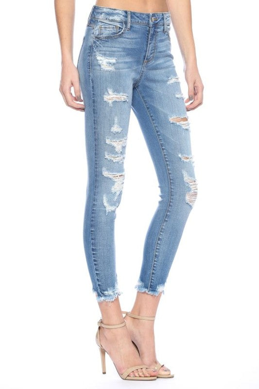 high Rise Jeans, high waisted ripped jeans