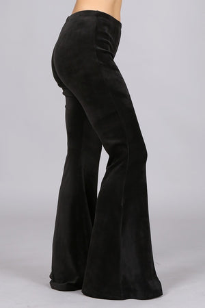 Women Black Velvet Pants