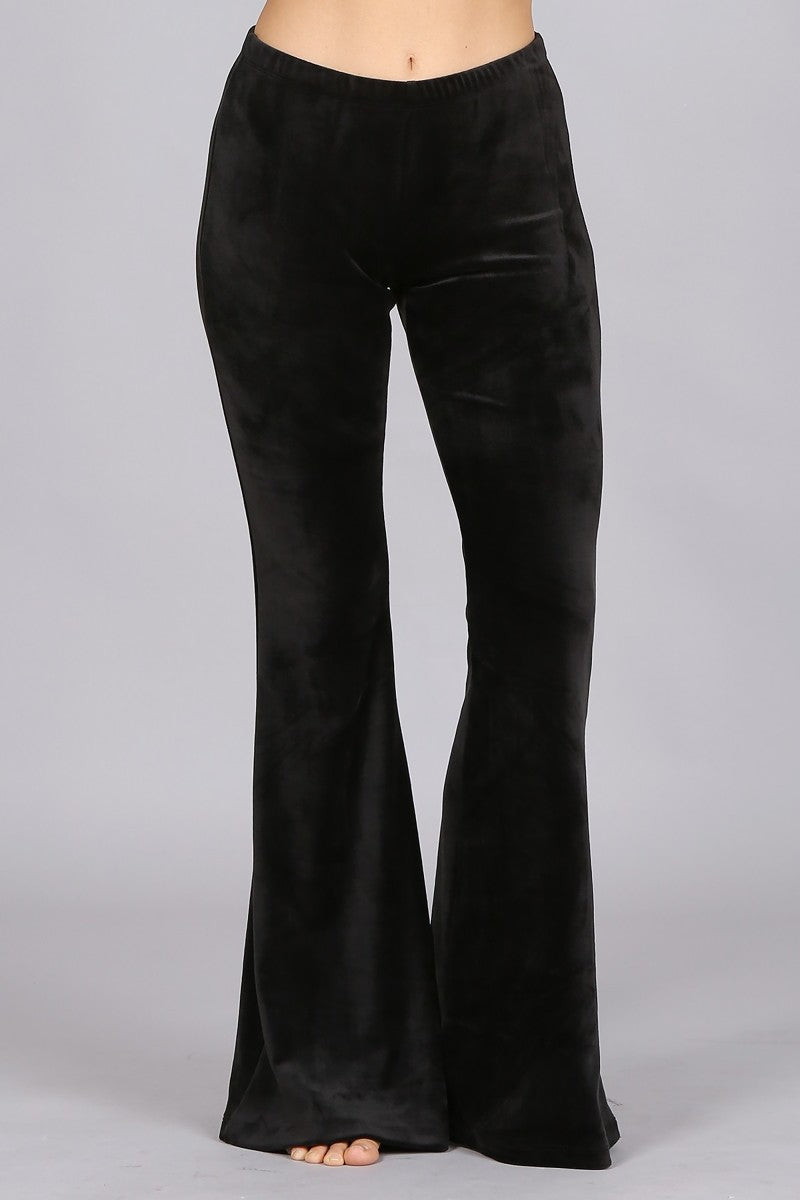Women Black Velvet Pants