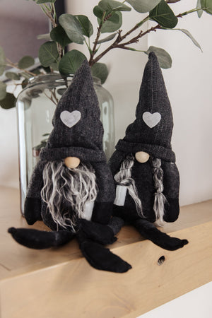 Coffee Lover Gnomes Set of 2 in Charcoal