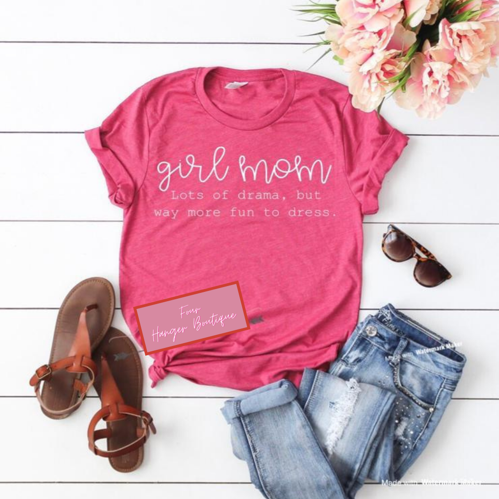 Girl Mom Graphic Tee, Mom Graphic Tee