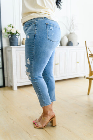 Florence High Waist Destroyed Boyfriend Jeans