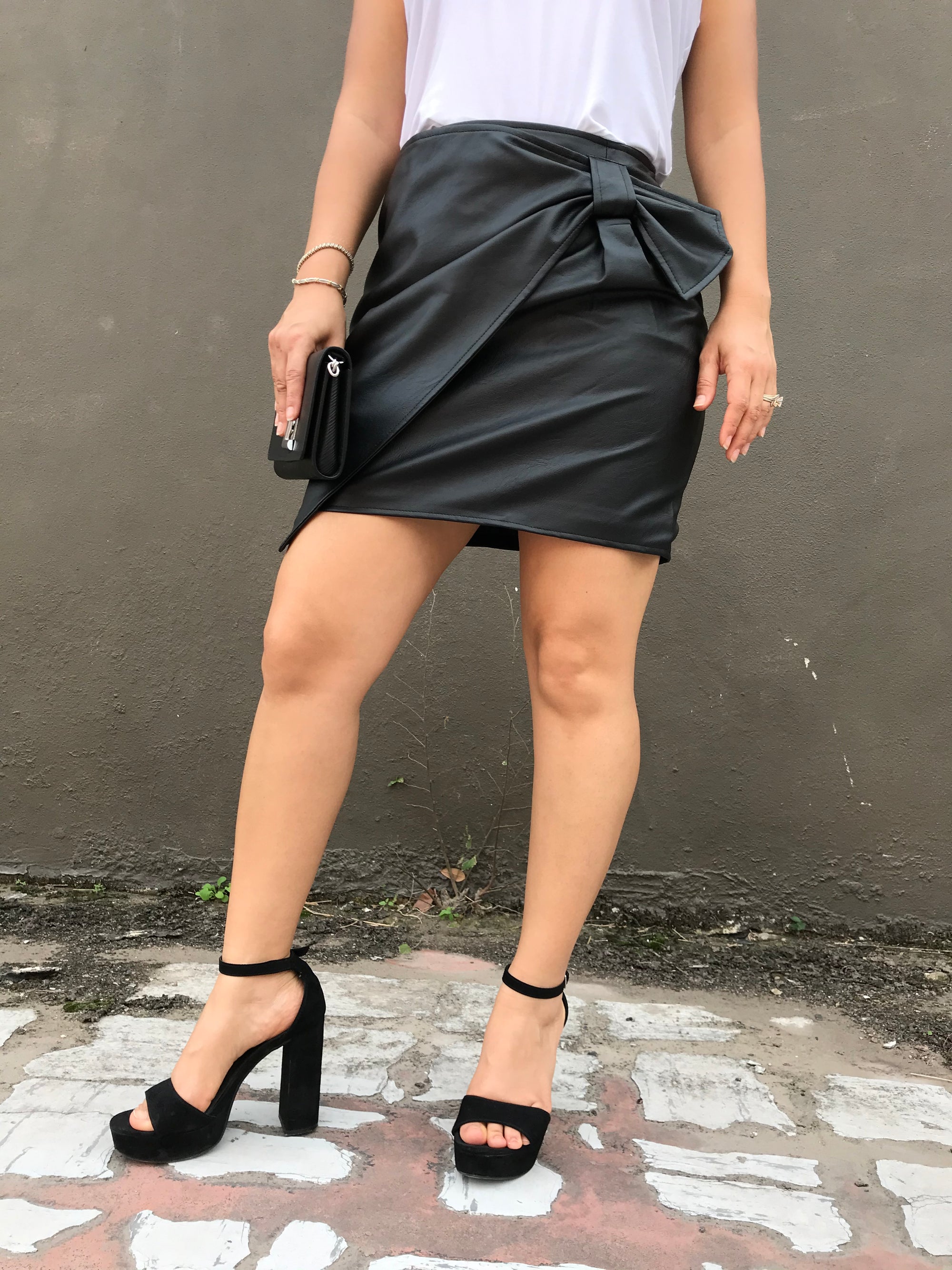 Faux Leather Skirt