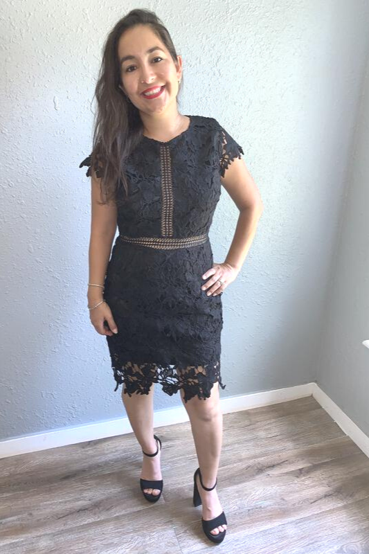 Celine Lace Black Dress Medium