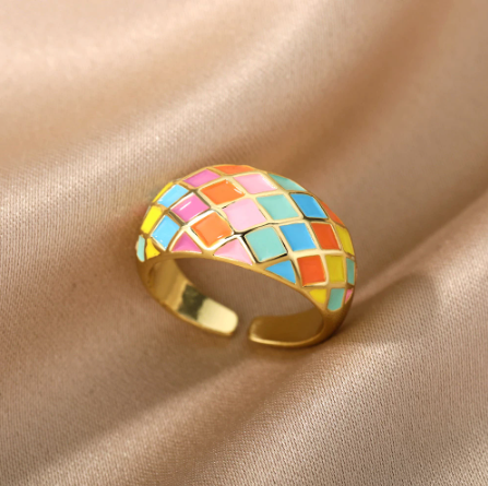  enamel rings, funky rings, cool rings, 