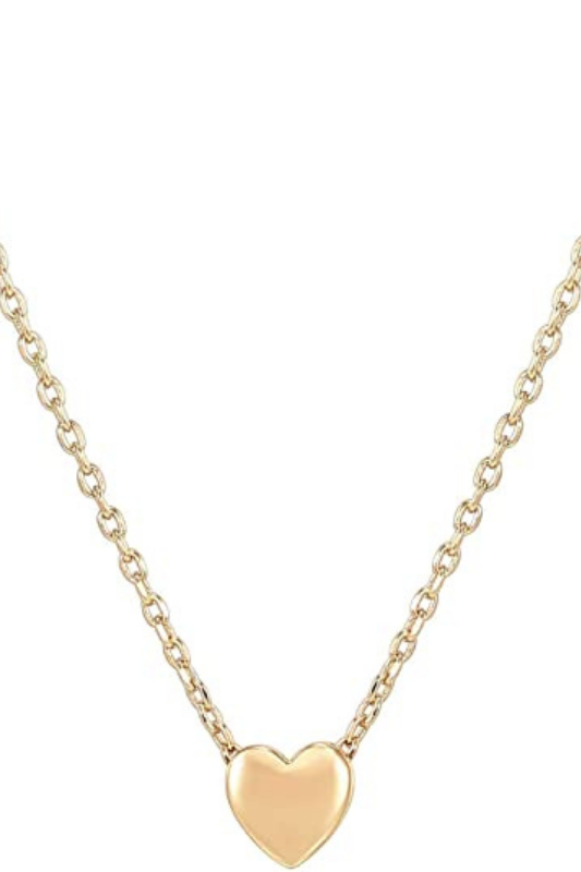 14K Gold Plated Heart Dainty Necklace