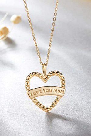 18K Gold Filled Love You Mom Necklace