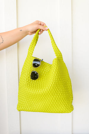 Woven Tote in Citron