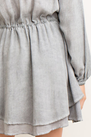 Perfect Grey Drawstring Dress