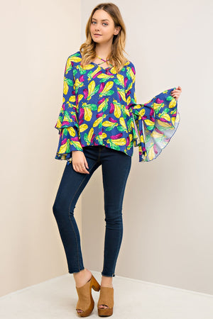 Flirty Ruffled Long Sleeve Top