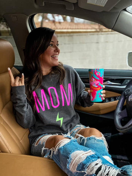 Neon Bolt Mom Sweatshirt