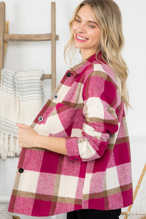 Lauren Pink Plaid Shacket